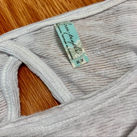 Free People Thin Knit Bell Sleeve Cutout Top M - Picture 7 of 7